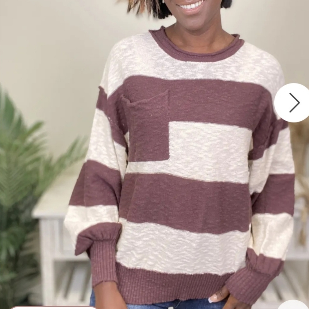 Easel Not Freddy Stripe Sweater New With Tags